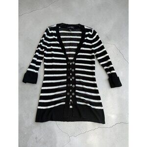 WHITE HOUSE BLACK MARKET WHBM Striped Cardigan Size XS